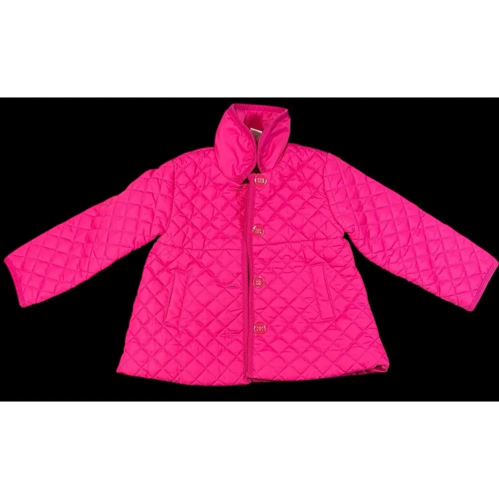 LITTLE ME Pink Quilted Jacket Coat Puffer Winter Fleece Toddler Youth Girls 4T